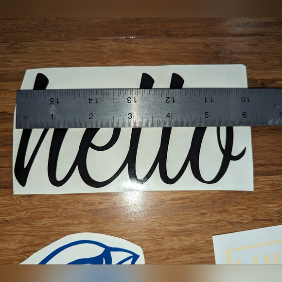 11 Assorted vinyl decals. Sports. Pets. Hello. Dinosaurs. #1. - Picture 6 of 6